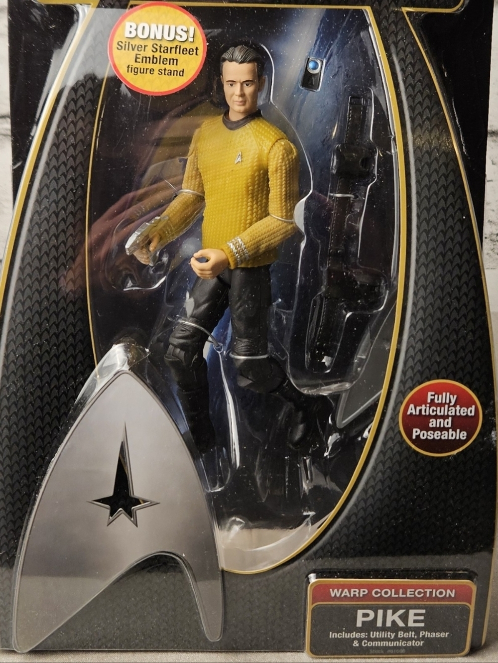 Star Trek 2009 Captain Pike Figure Warp Collection NIB Playmates - Picture 5 of 10